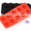 Dongguan ten cavities high quality ball shape silicone ice cube tray