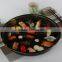 63R embossing sakura round thickness plastic to go sushi box with clear lid