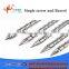 56mm Plastic Bimetallic Injection Screw /single Injection Screw and Barrel for Upvc