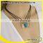 vial pendant blue stone leather choker necklace for women