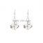 Retro Tibetan Earrings Sliver Plated Anchor Shaped Drop Earrings