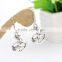 Retro Tibetan Earrings Sliver Plated Anchor Shaped Drop Earrings