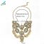 Gold Maxi Necklaces & Pendants for Women Rhinestone Pendant Alloy Multi-layer Chain Fine Jewelry