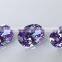 Wholesale Oval Lavender Artificial CZ Bead Diamond Cut Gems