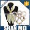 2015 New Style Gold Plated Rhinestone Pearl Brooch Scarf Clip For Gift