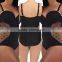 black sexy hollow out spot plus size bikini for fat women MK-KF598