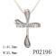 Jewelry Fashion Cross Pendants With White Gold Plated Necklace Pendant