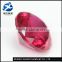 7mm round brilliant cut synthetic loose ruby corundum gemstone for jewelry