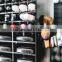 New product 2016 acrylic makeup organizer,clear make up organizer acrylic stands with flip up lid
