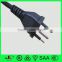 Brazil high voltage copper flexible connector 3 core round wire cable/cord flat Inmetro 3 pin plug