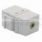 Keystone 3.5mm Stereo Auio Earphone Connector With White Housing And Very Short Body Length