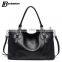 2016 large size women tote shoulder bag with genuine leather