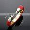 High quality gold plated genuine leather jewelry stainless steel snake bangle bracelet for women