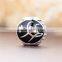 D191 hot silver black orchid beads,crystal flower charms for bracelet