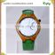 Custom design Genuine leather strap wood watch 2015,Unisex Bamboo watch for men and women