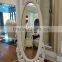 White Wood French full-length mirror/standing dressing mirror
