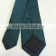 Men's bluegreen 100% silk tie with leaves design