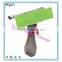 Spray window brush window cleaner with microfiber and rubber wiper strip
