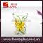 Hand Print Red Rose Pattern Glass Coffee Tea Mug