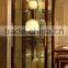 Luxury French Baroque Style Dining Room Glass Sideboard & Hutch/ 4-Door Handmade Carved Kitchen Cupboard Furniture