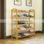 2017 new style bamboo shoe rack with many floors