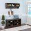 Espresso Wall Mount Jacket Hanging Shelf/Entryway Cubbie Shelf