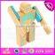 Hot sale Non Toxic wooden robot toy for kids,DIY children wooden robot toy with very cheap price W03B043