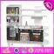 New design children pretend play toys wooden boys kitchen for kids W10C284