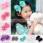 2017 new design rhinestone rainbow hair bows