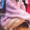 Pink Winter Knitwear Fashion Pullover Sweaters With Collagen Fiber