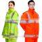 Waterpoof Orange High visibility Reflective Winter Warm Safety Jacket