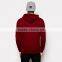 Custom mens red plain pullover hoodies