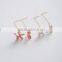 Fashion dog stud earrings,wholesale girls animal earring,alloy earring with color enameled