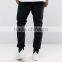 Custom Print Slim Fit Joggers With Cuffed Hem Men Gym Pants With White Drawstring