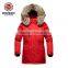Red Outdoor Down Jacket for Winters With Fur