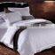 2016 latset design high quality 100% cotton 3cm satin stripe super king /queen size bedding set