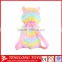 Hot selling custom baby stuffed rainbow alpaca fur toys alpaca plush toy backpack