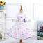 2017 hot sell embroidery sleeveless princess tutu, pink rose pettiskirt