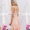 Top quality white two piece navel revealing latest women fashion nighty dress