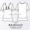 Casual women blouse with front pinches