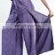 Womens Black Thai Silk Wrap Pants/Fisherman Sarong Harem Yoga Trousers Wide Leg