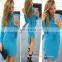 Euramerican Shirt Collar Candy Color Women Dress
