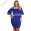 Womens New Design Casual bell sleeve plus size sexy dresses