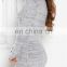 2016 Alibaba express clothes women knit dress in grey marle