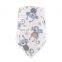 Wholesale baby bib soft cotton waterproof fashion cute baby bandana bib for drooling