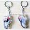 Acrylic keychain with custom AD and heart shape