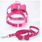 Diamond Embedded Butterfly Knot Adjustable Pet Collar Leather Leash Training Dog Pulling Rope Pet Neck Chain Pet Supplies