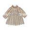 2020 autumn new girl Korean style floral long-sleeved dress, baby girl, western style lace collar cotton skirt