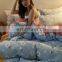 2020 hot selling drop shipping reactive printing floral cotton and flannel super soft and warm bed linen 4pcs bedding set