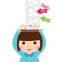 DIY Kids toy Animal Growth Chart Sticker Colouring Kit Drawing set